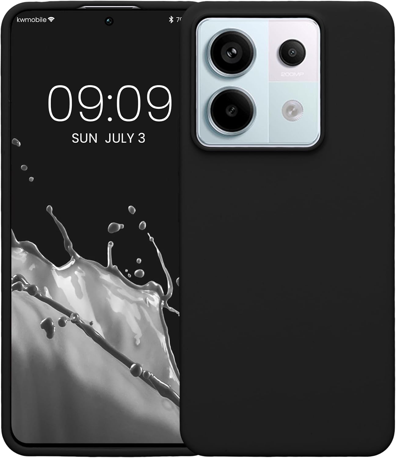 KW Xiaomi Redmi Note 13 Pro 5G / Poco X6 5G Θήκη Σιλικόνης Rubberized TPU - Black