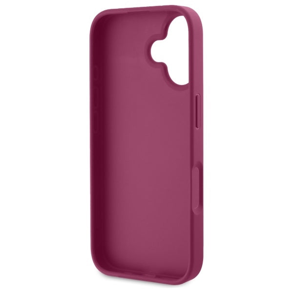 Guess iPhone 16 - Fixed Glitter Big 4G - Σκληρή Θήκη με Πλαίσιο Σιλικόνης - Purple - GUHCP16SHG4SGU