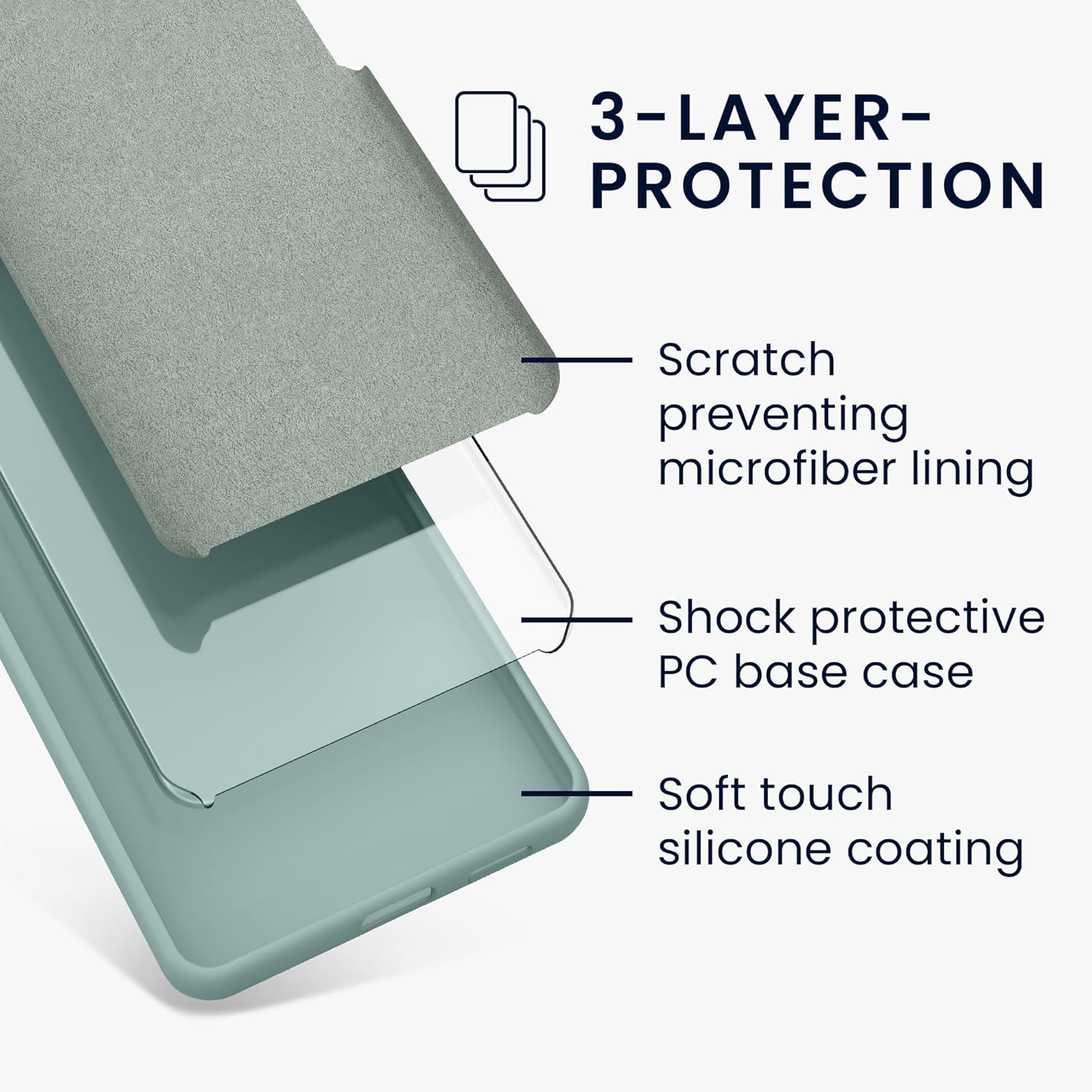 KW iPhone 16 Θήκη Σιλικόνης Rubberized TPU - Mint Green