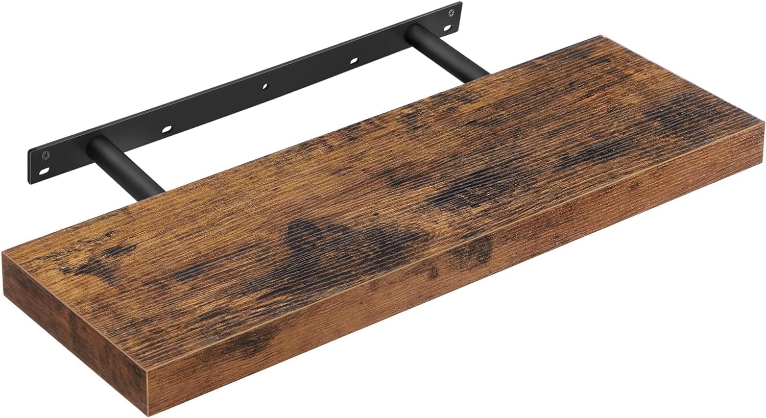 Vasagle Επιτοίχιο Ράφι - 60 x 20 x 3.8 cm - Rustic Brown - LWS26BX