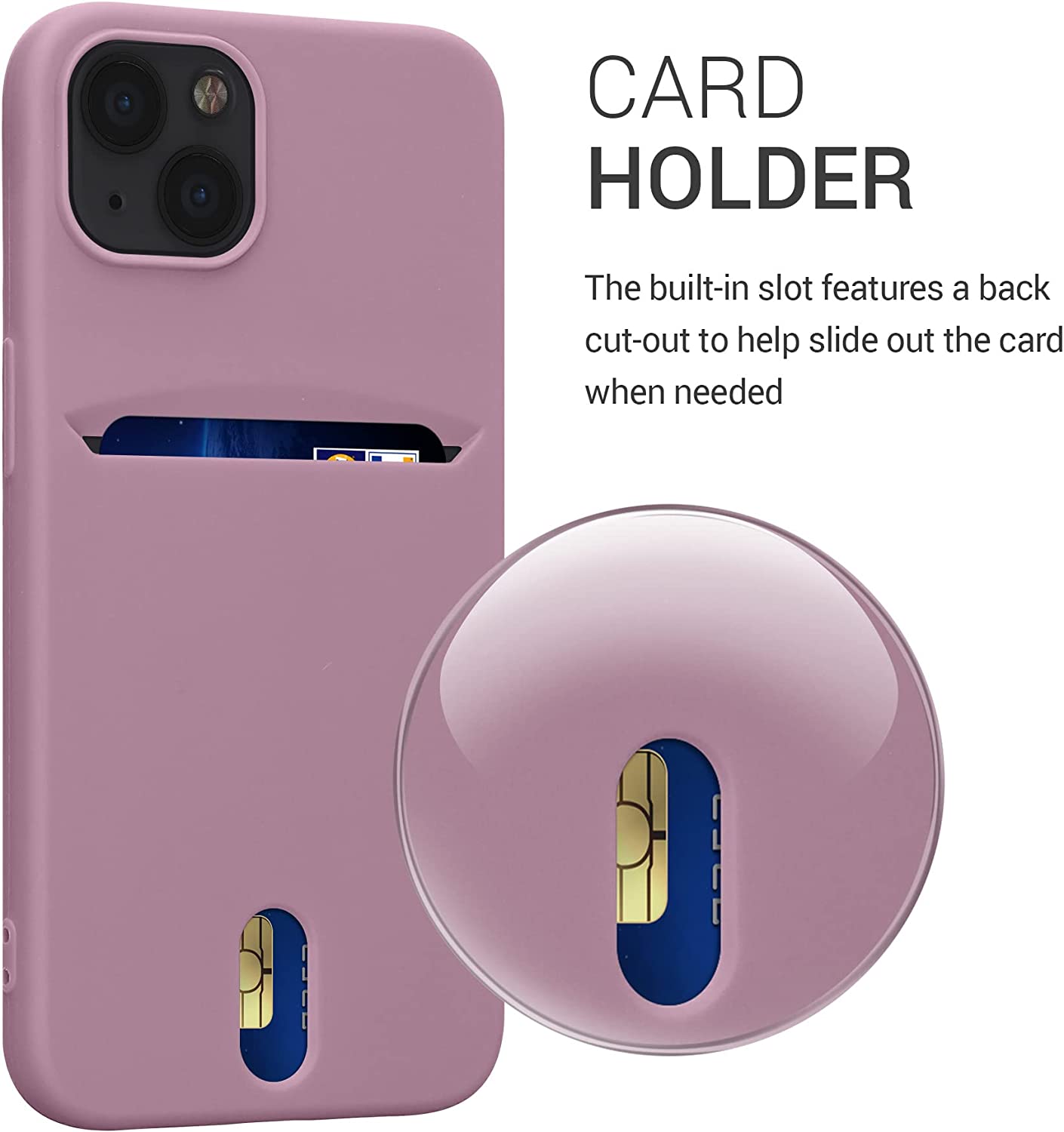 KW iPhone 13 Θήκη Σιλικόνης TPU - Dusty Pink - 57748.10