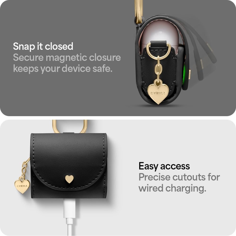 Spigen AirPods 4 Θήκη από Συνθετικό Δέρμα - Cyrill Mini Bag - Black