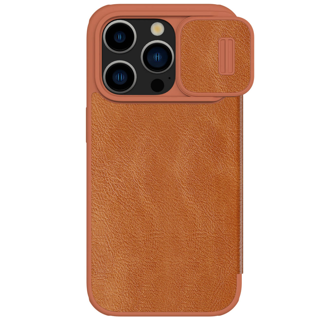 Nillkin iPhone 15 Pro Qin Pro Leather Θήκη Βιβλίο με Κάλυμμα για την Κάμερα - Brown