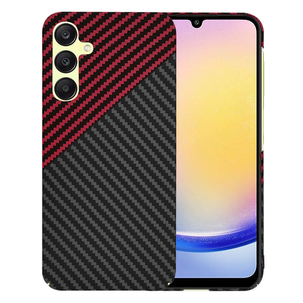 Techsuit Samsung Galaxy A25 5G Σκληρή Θήκη Carbonite FiberShell - Red Vortex