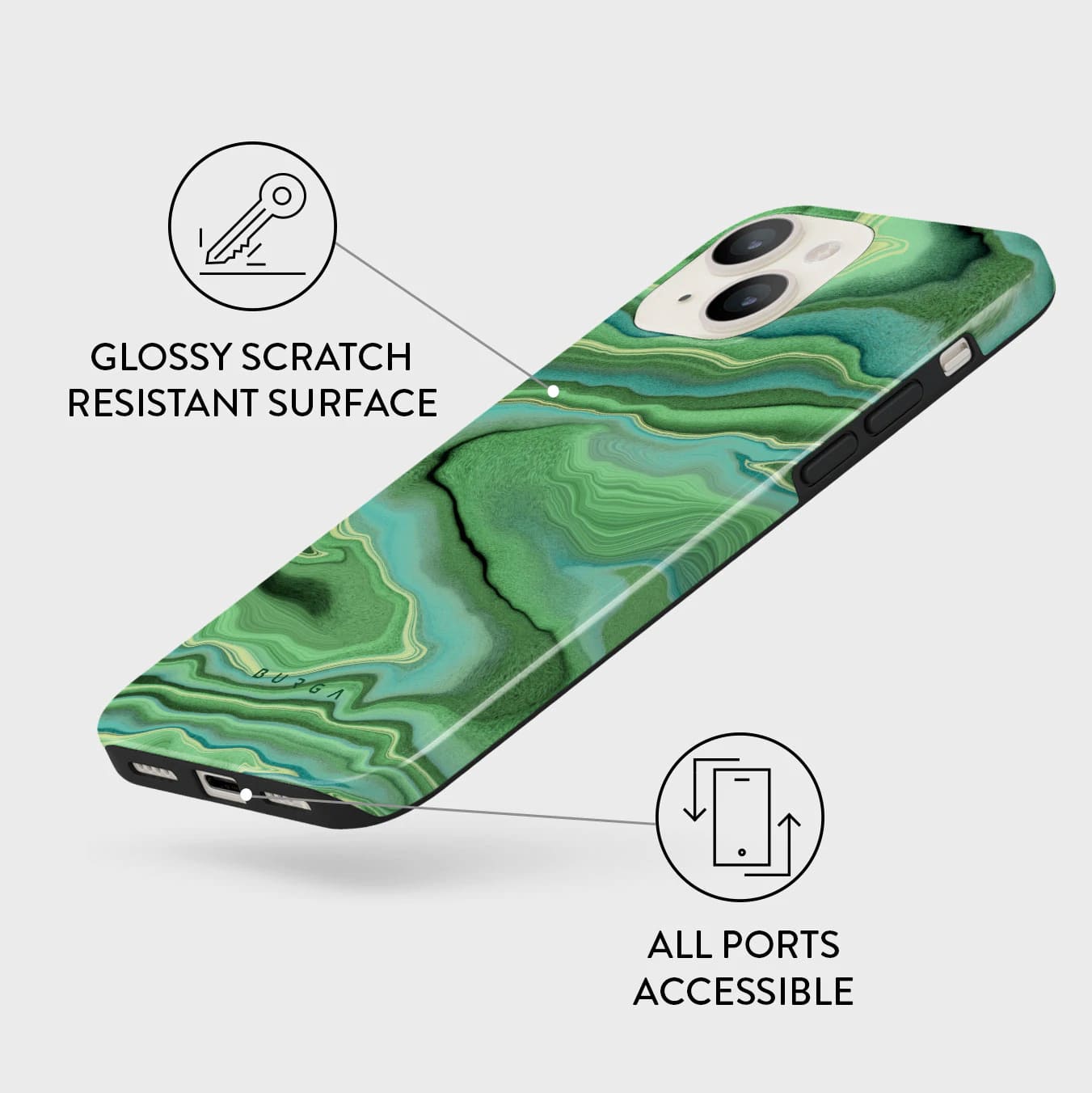 Burga iPhone 13 Fashion Tough Σκληρή Θήκη - Rock On