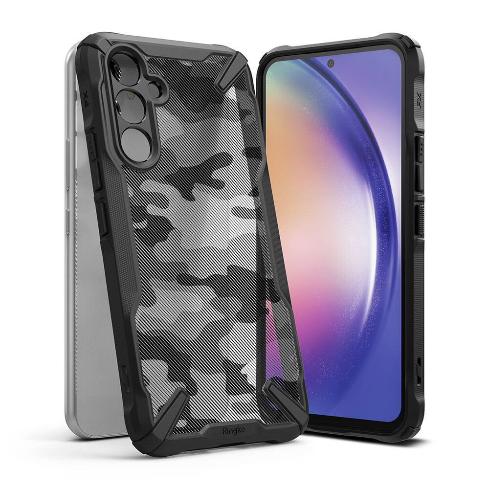 Ringke Samsung Galaxy A54 5G Fusion X Σκληρή Θήκη με Πλαίσιο Σιλικόνης - Camo Black