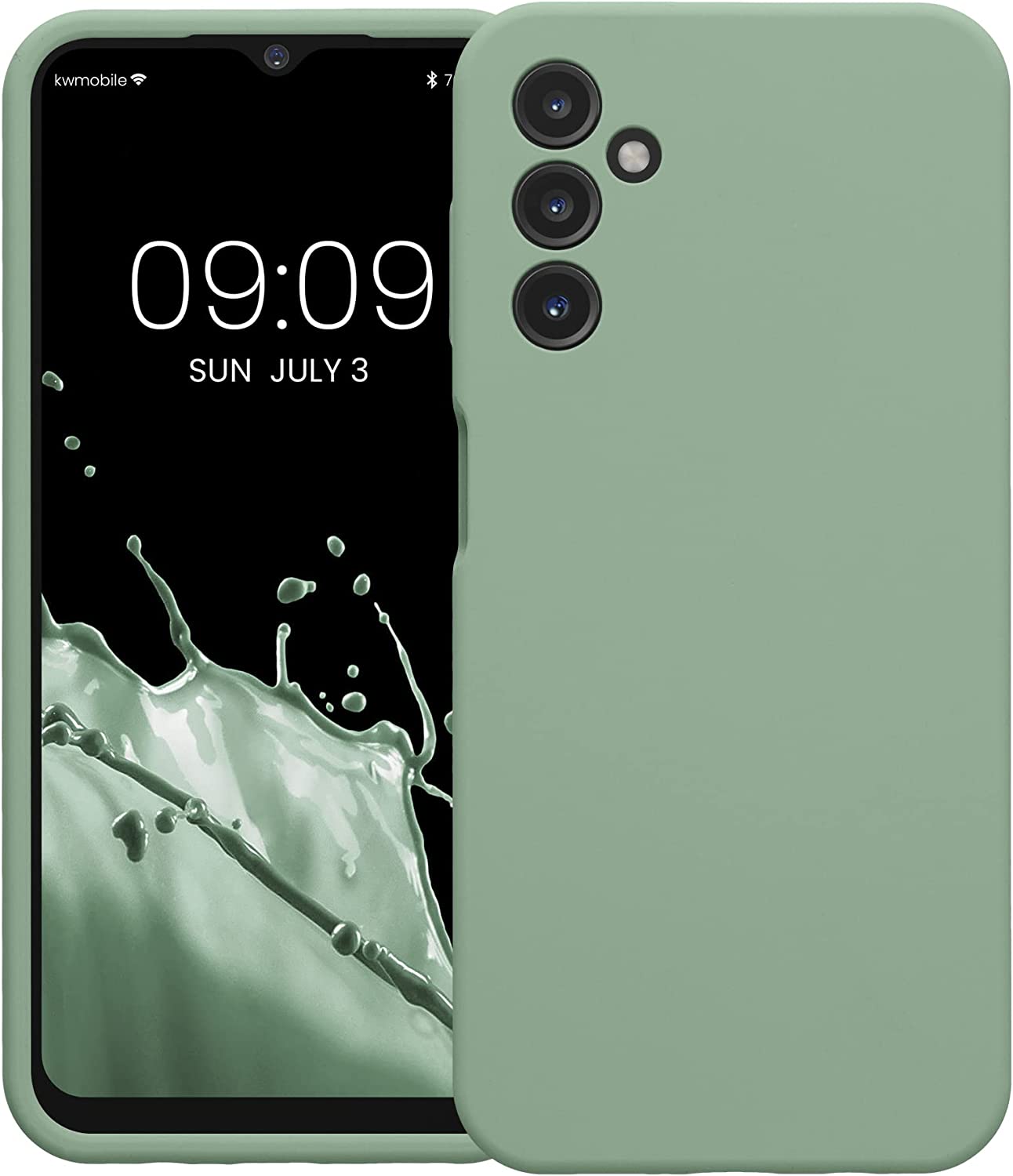 KW Samsung Galaxy A14 5G Θήκη Σιλικόνης Rubber TPU - Porcelain Green - 60808.243
