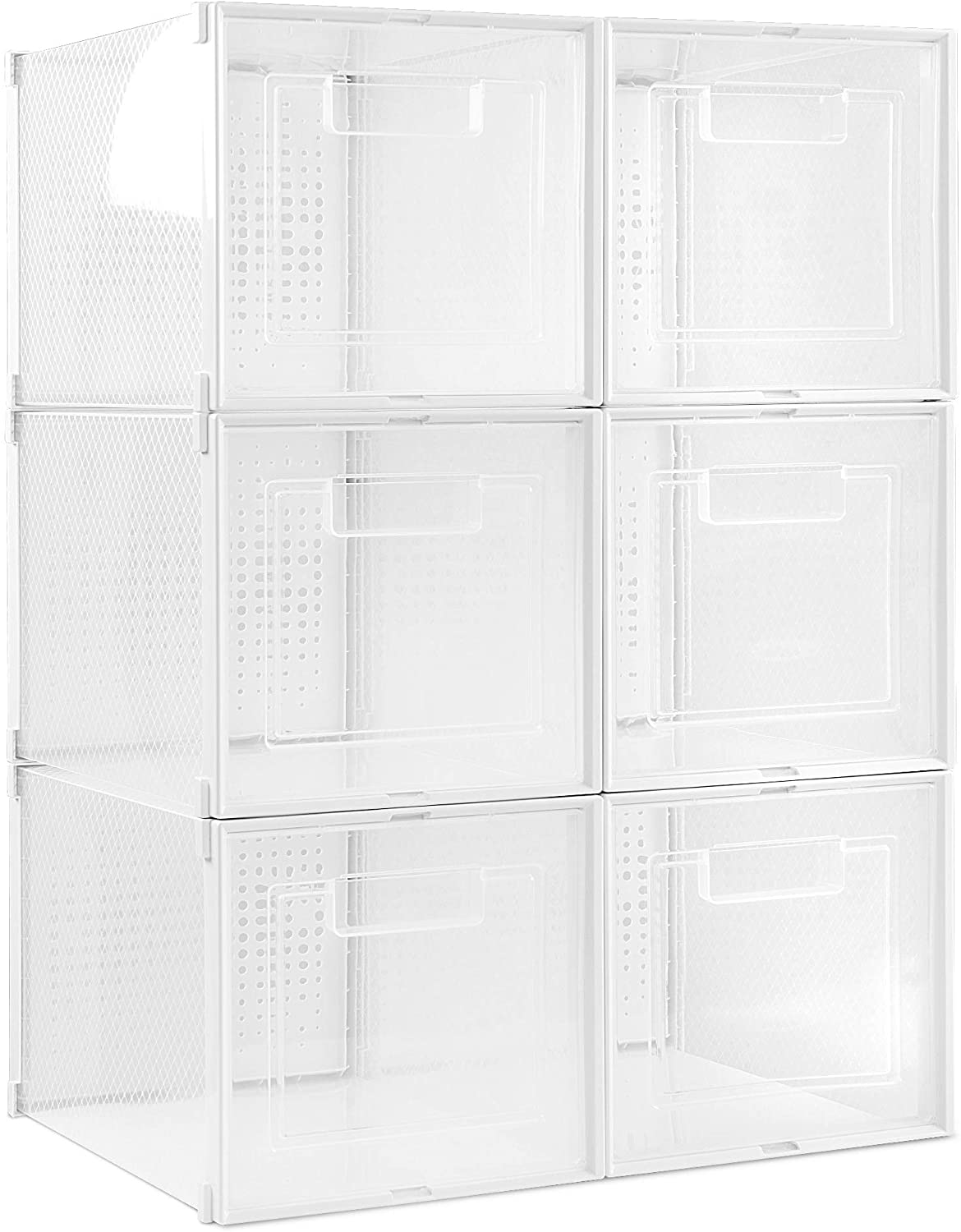 Navaris Σετ με 6 Κουτιά Αποθήκευσης Υποδημάτων - Διάφανα - 53033.06