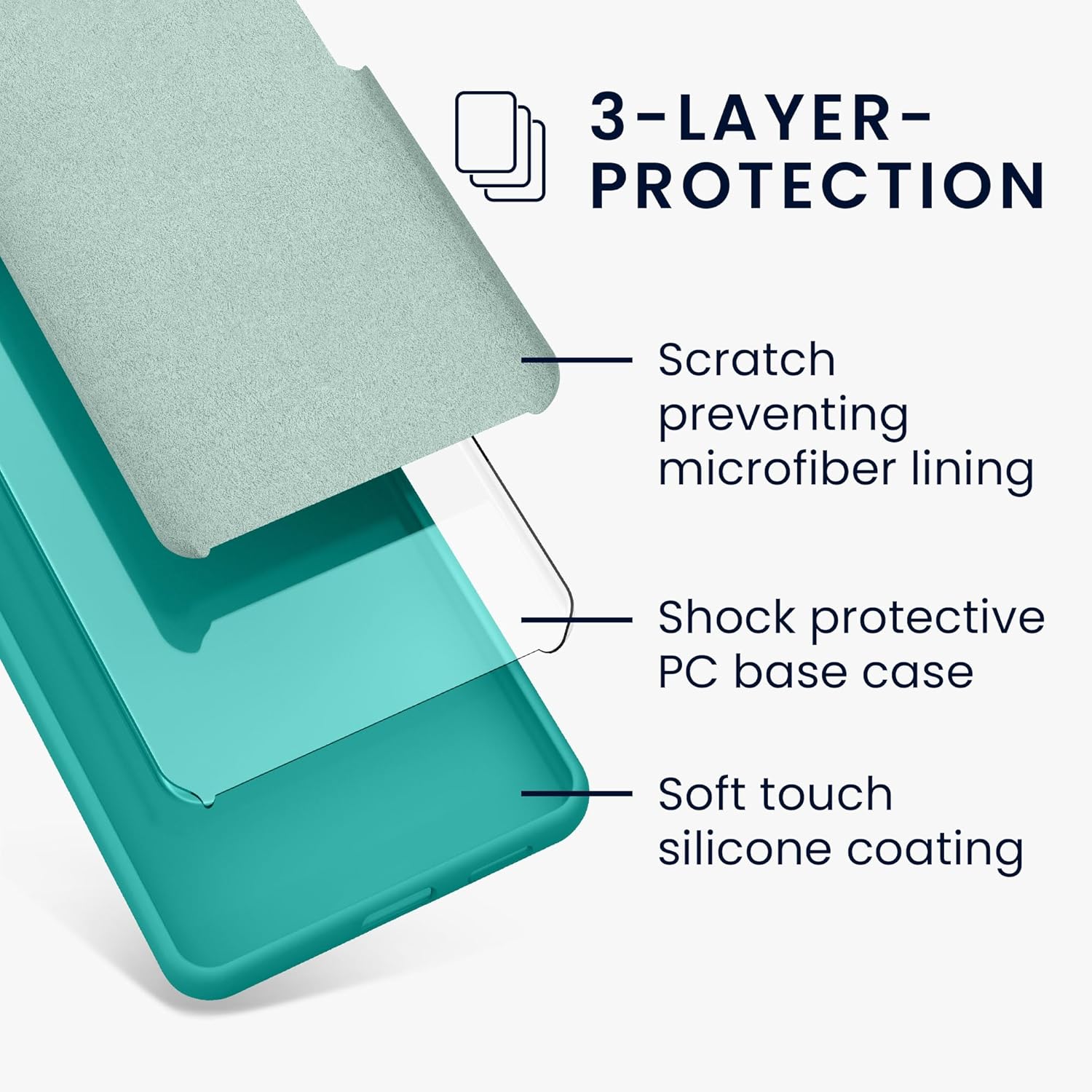 KW iPhone 16 Θήκη Σιλικόνης Rubberized TPU - Turquoise