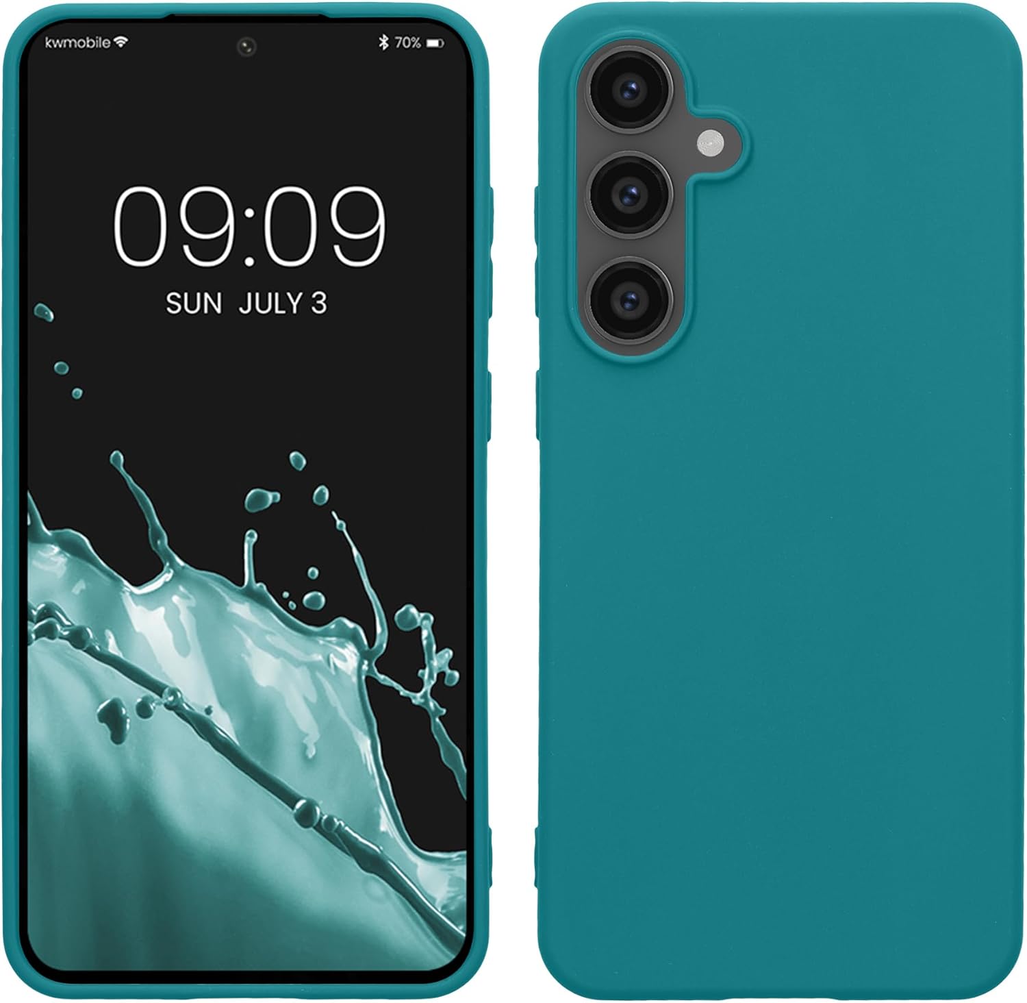 KW Samsung Galaxy S24 FE Λεπτή Θήκη Σιλικόνης TPU - Matte Petrol