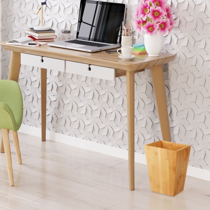 Relaxdays Καλάθι Απορριμάτων από Bamboo - Natural - 4052025321086