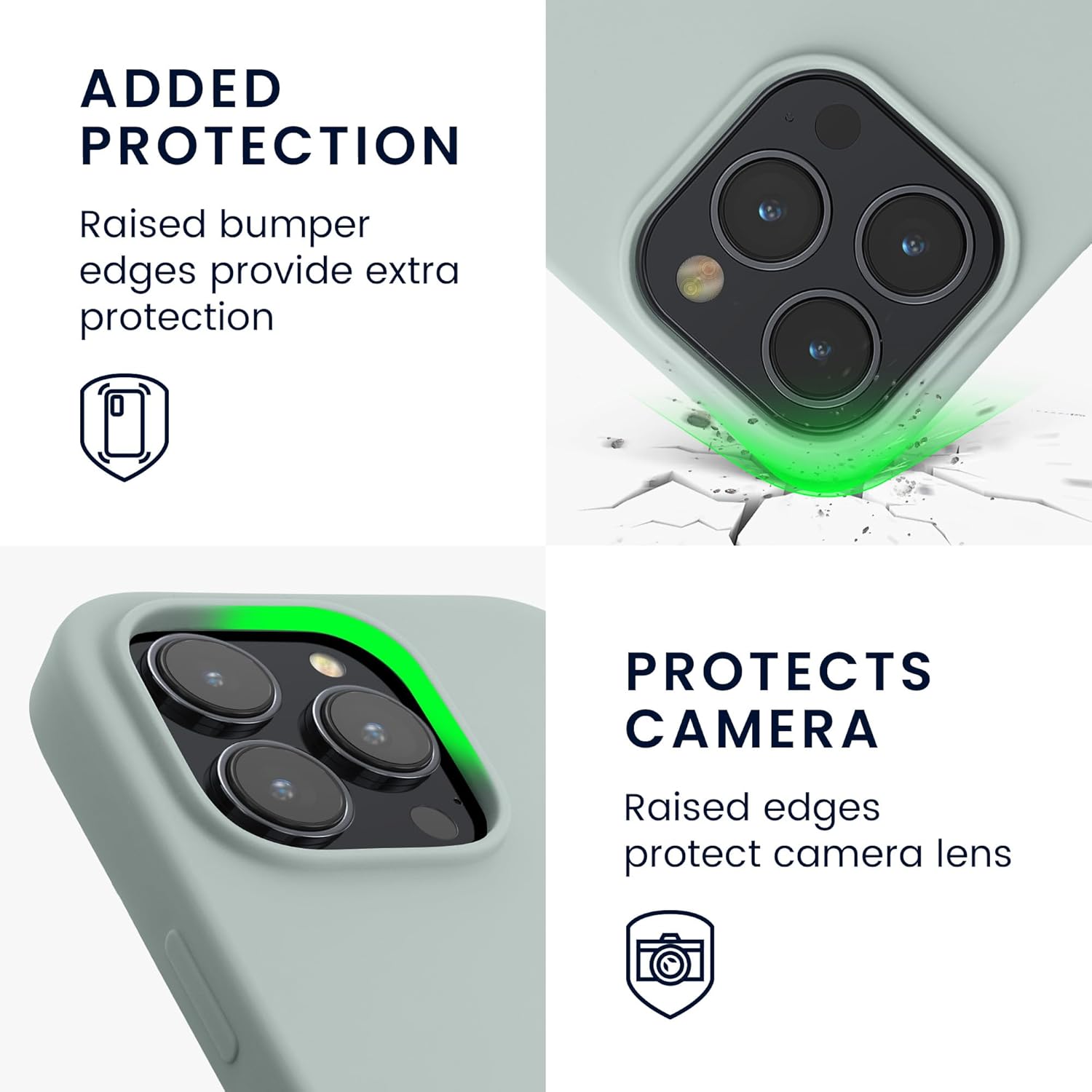 KW iPhone 15 Pro Θήκη Σιλικόνης Rubberized TPU - Cool Mint