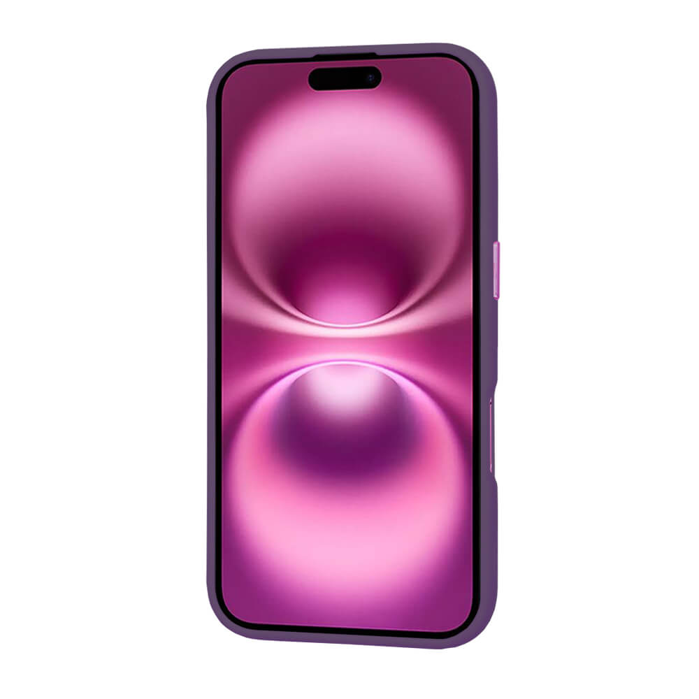 Techsuit iPhone 16 Plus - HaloFrost Series MagSafe - Σκληρή Θήκη με Πλαίσιο Σιλικόνης - Deep Purple