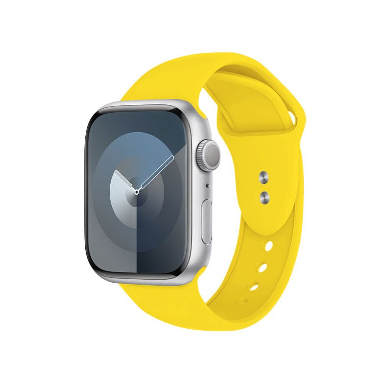 Crong Λουράκι Apple Watch 2/3/4/5/6/7/8/9/10/11 - SE (1/2/3) - 38/40/41/42mm Σιλικόνης - Liquid Strap - Yellow