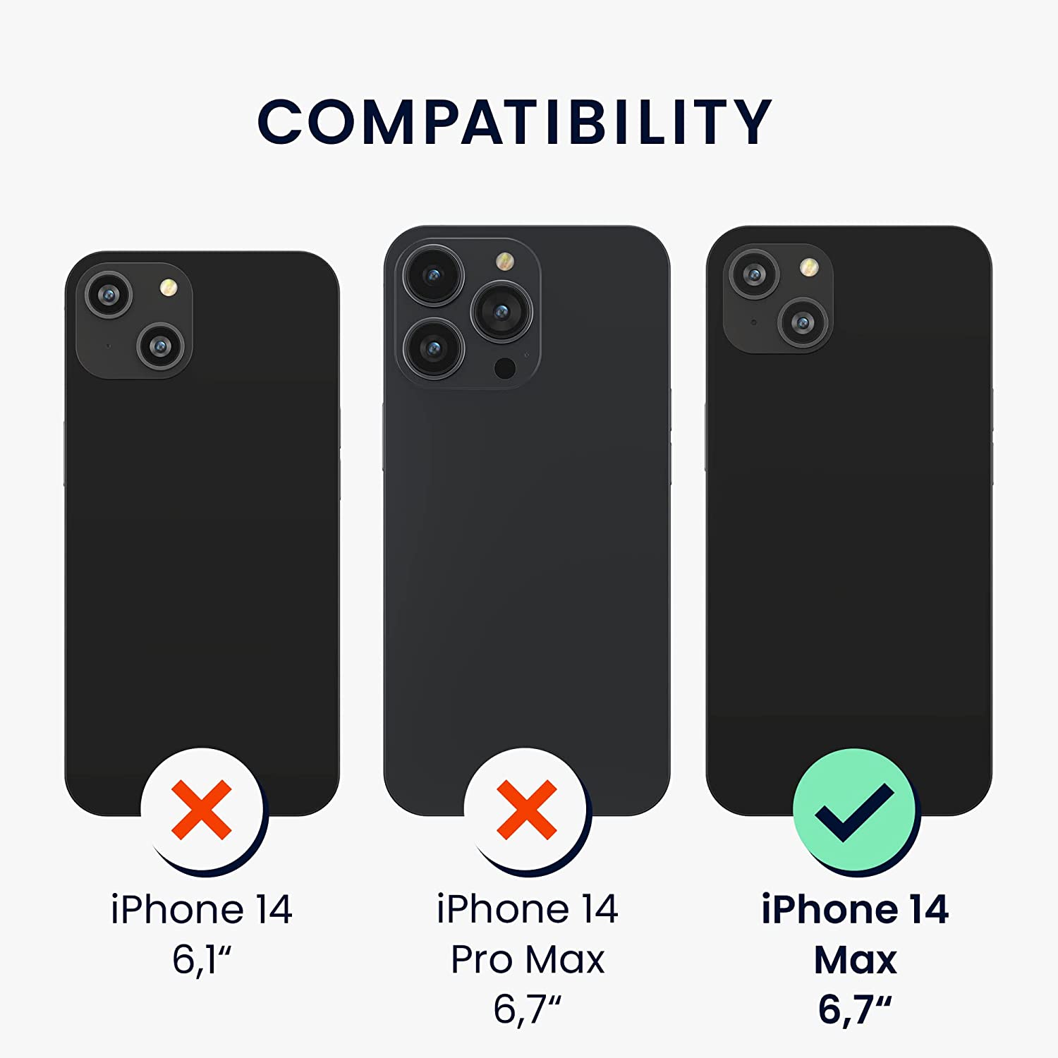 KW iPhone 14 Plus Θήκη Σιλικόνης TPU με Λουράκι και Finger Holder - Black - 59096.01