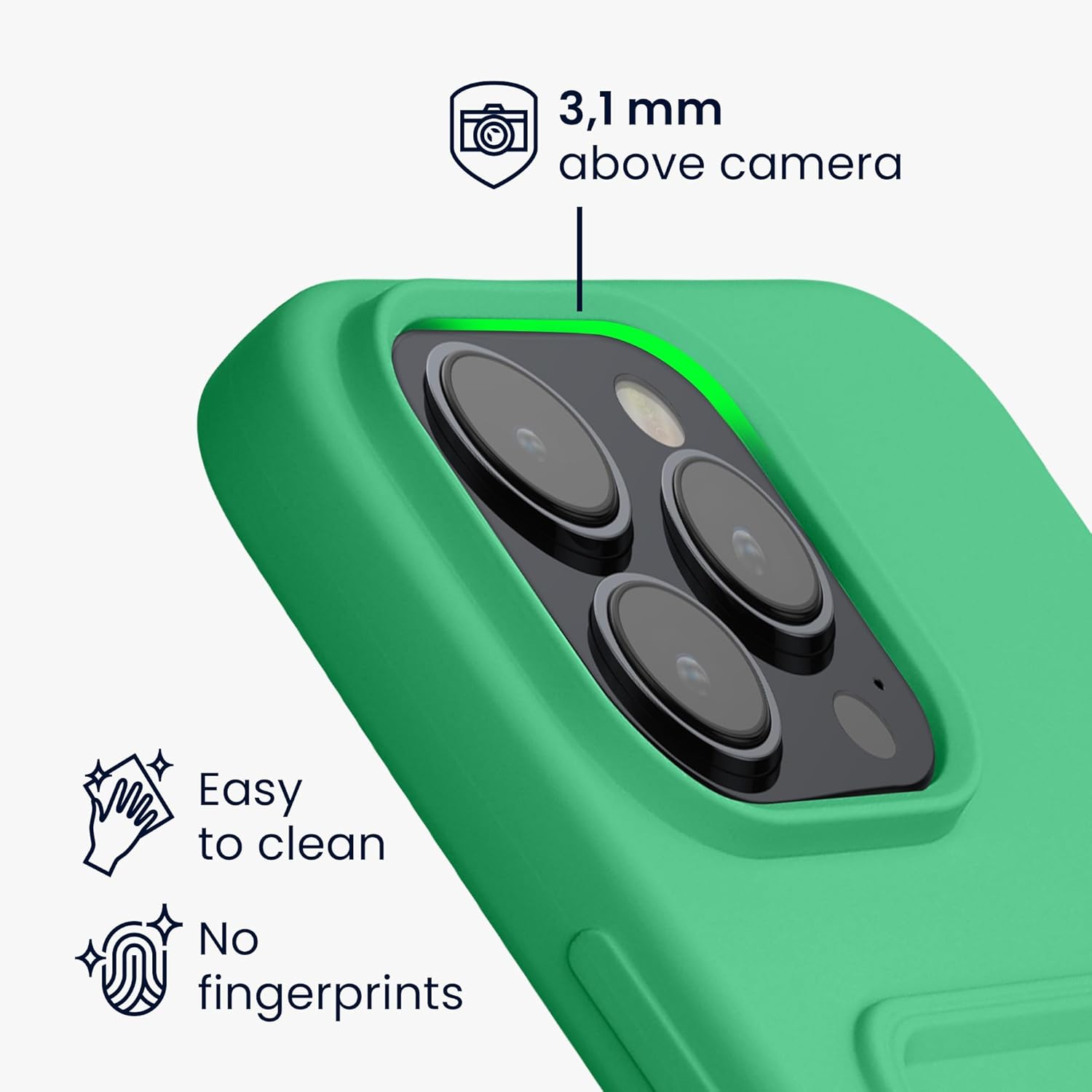 KW iPhone 15 Pro Max Θήκη Σιλικόνης TPU με Υποδοχή για Κάρτα - Lime Green