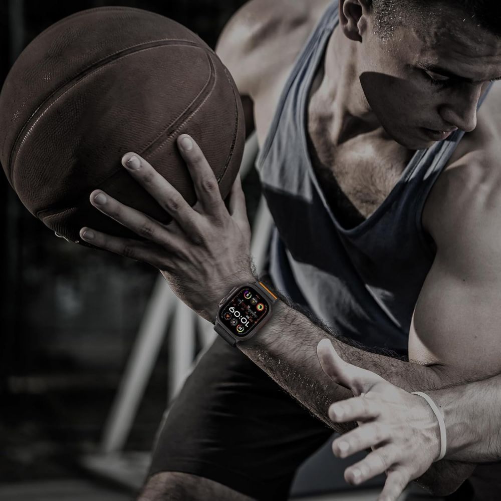 Tech-Protect Λουράκι Apple Watch 8/9/10/11 - SE (1/2/3) - Ultra (1/2/3) – 44/45/46/49mm Nylon Clasp - Black