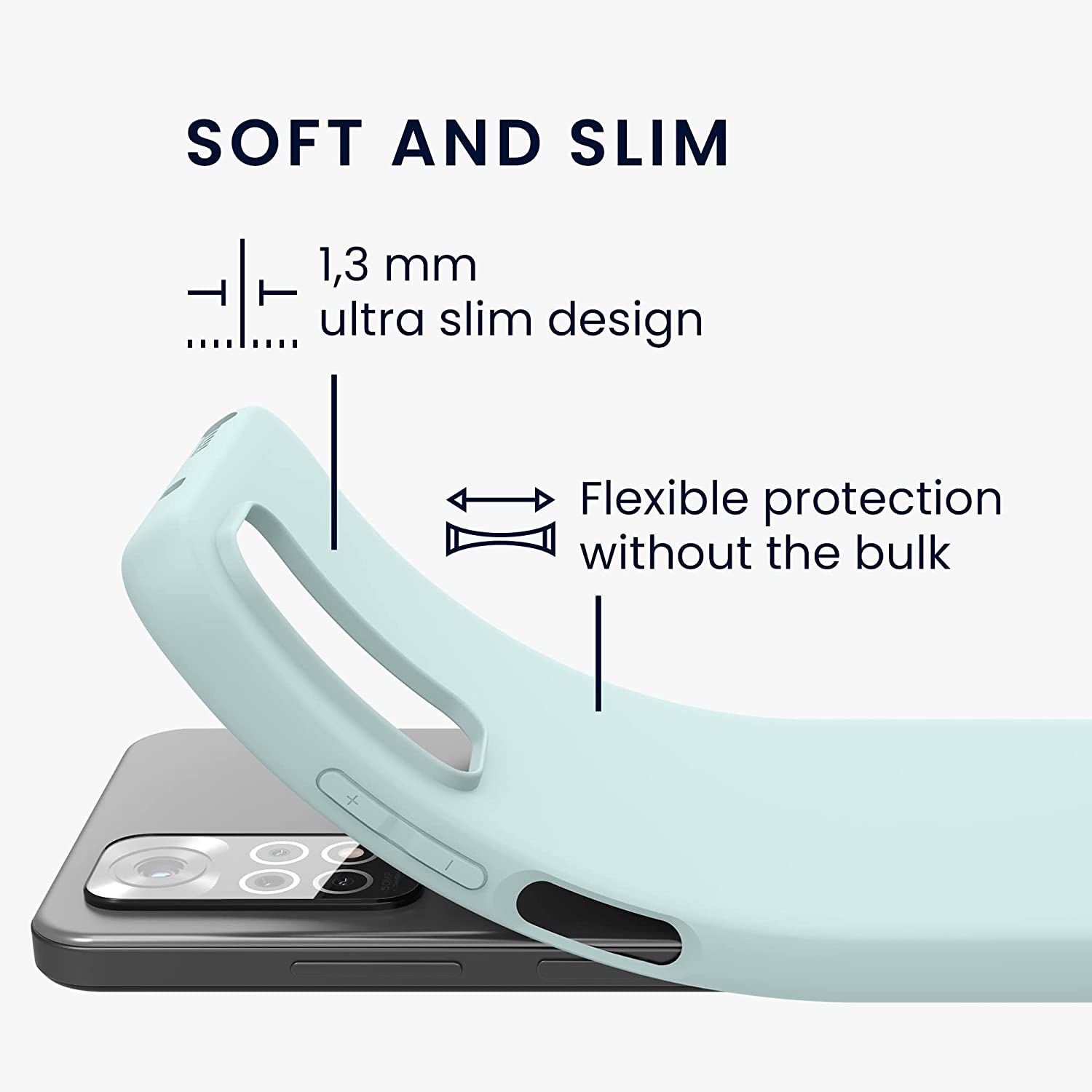 KW Xiaomi Redmi Note 11 / Redmi Note 11S Θήκη Σιλικόνης TPU - Frosty Mint - 57368.200