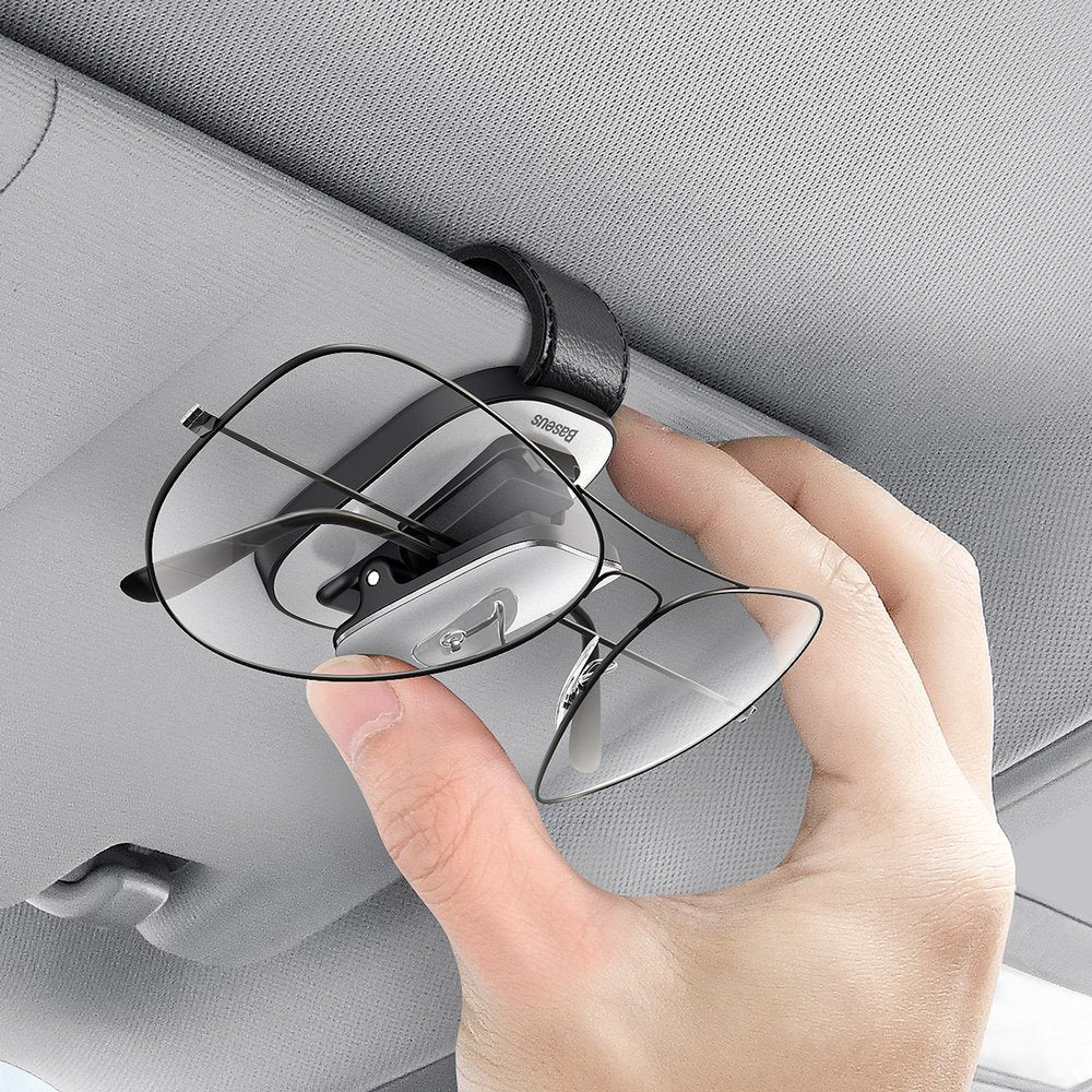 Baseus Platinum Vehicle Eyewear Clip Clamping Type - Βάση Στήριξης Γυαλιών για το Σκίαστρο - Silver - ACYJN-B0S