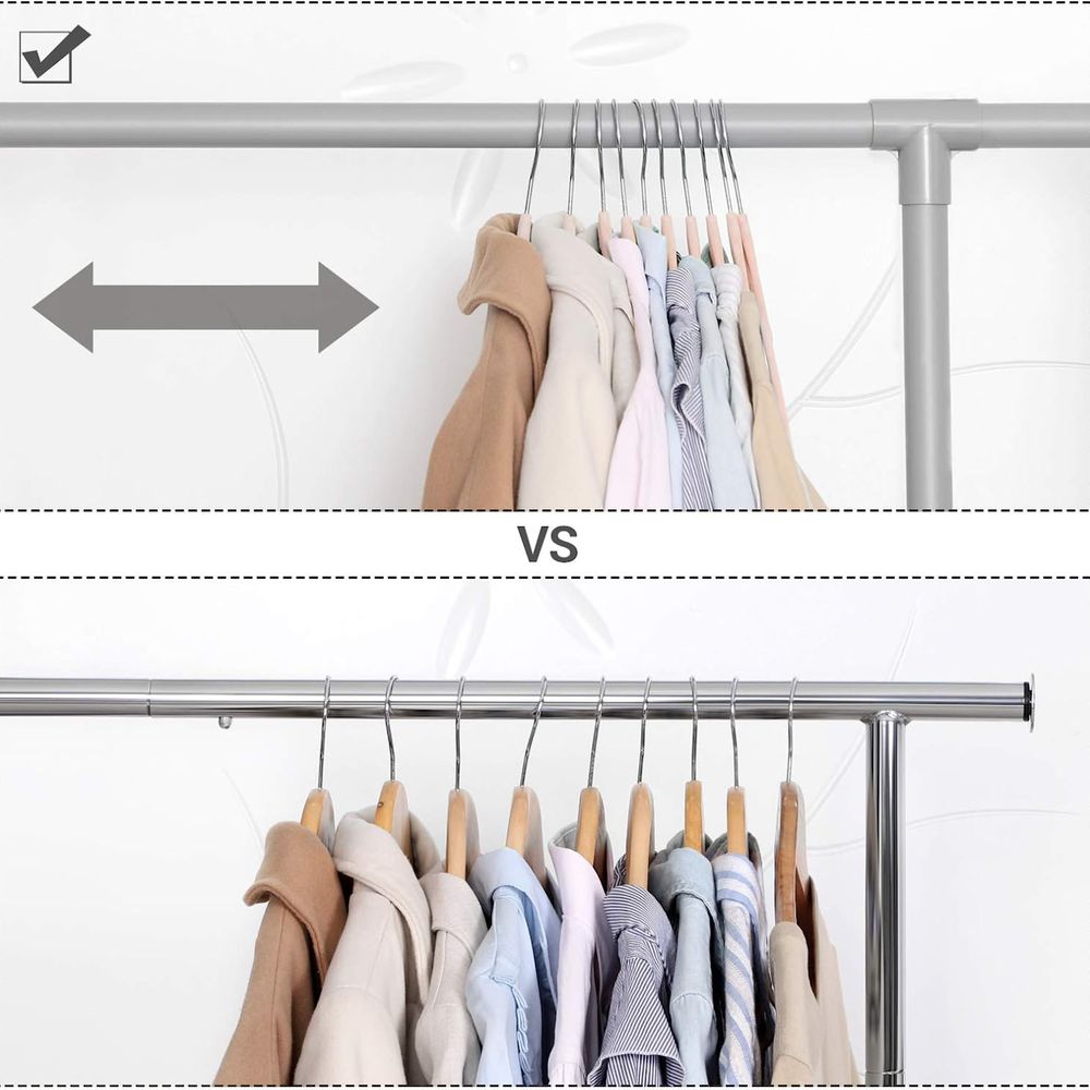 Songmics Σετ με 50 Βελούδινες Κρεμάστρες Ρούχων - Light Pink / Silver - CRF50PK