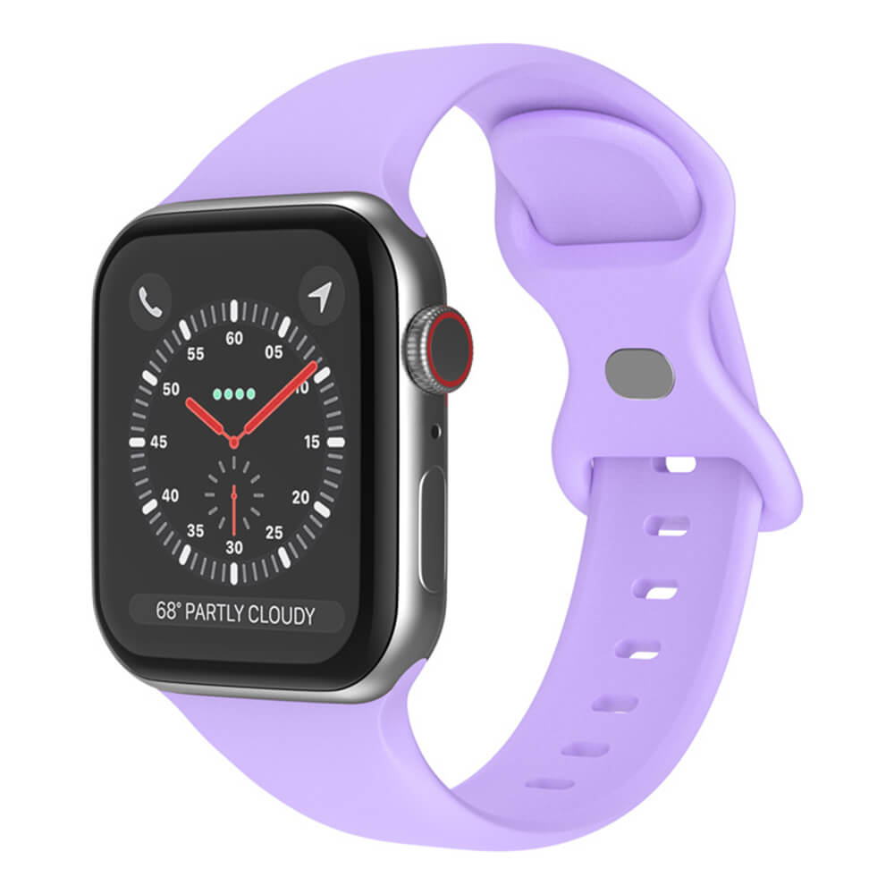 Techsuit W031 Λουράκι Apple Watch 2/3/4/5/6/7/8/9/10/11 - SE (1/2/3) - 38/40/41/42mm Watchband Λαστιχένιο - Purple