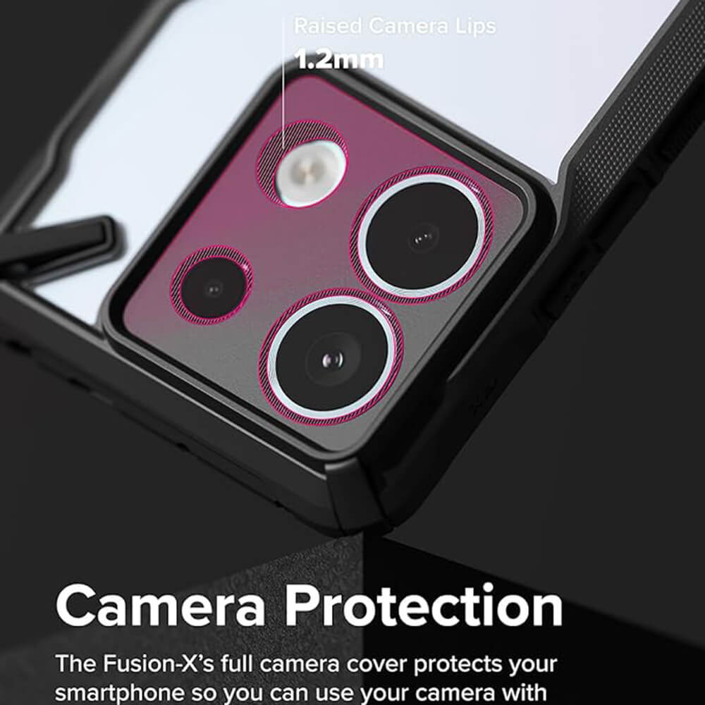 Ringke Xiaomi Redmi Note 13 Pro 5G / Poco X6 - Fusion X - Σκληρή Θήκη με Πλαίσιο Σιλικόνης - Black