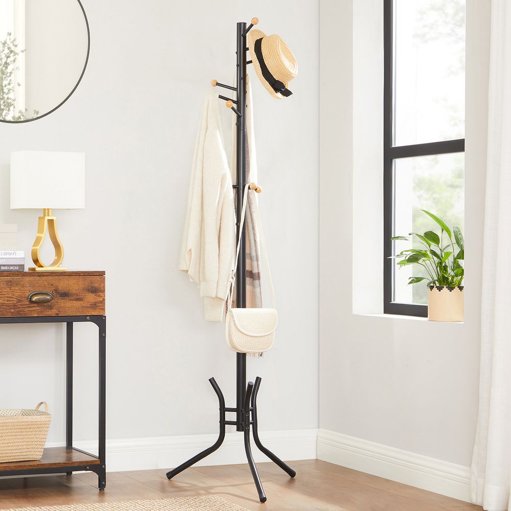 Songmics Επιδαπέδια Μεταλλική Κρεμάστρα - 53.5 x 173 cm - Black - RCR028B01