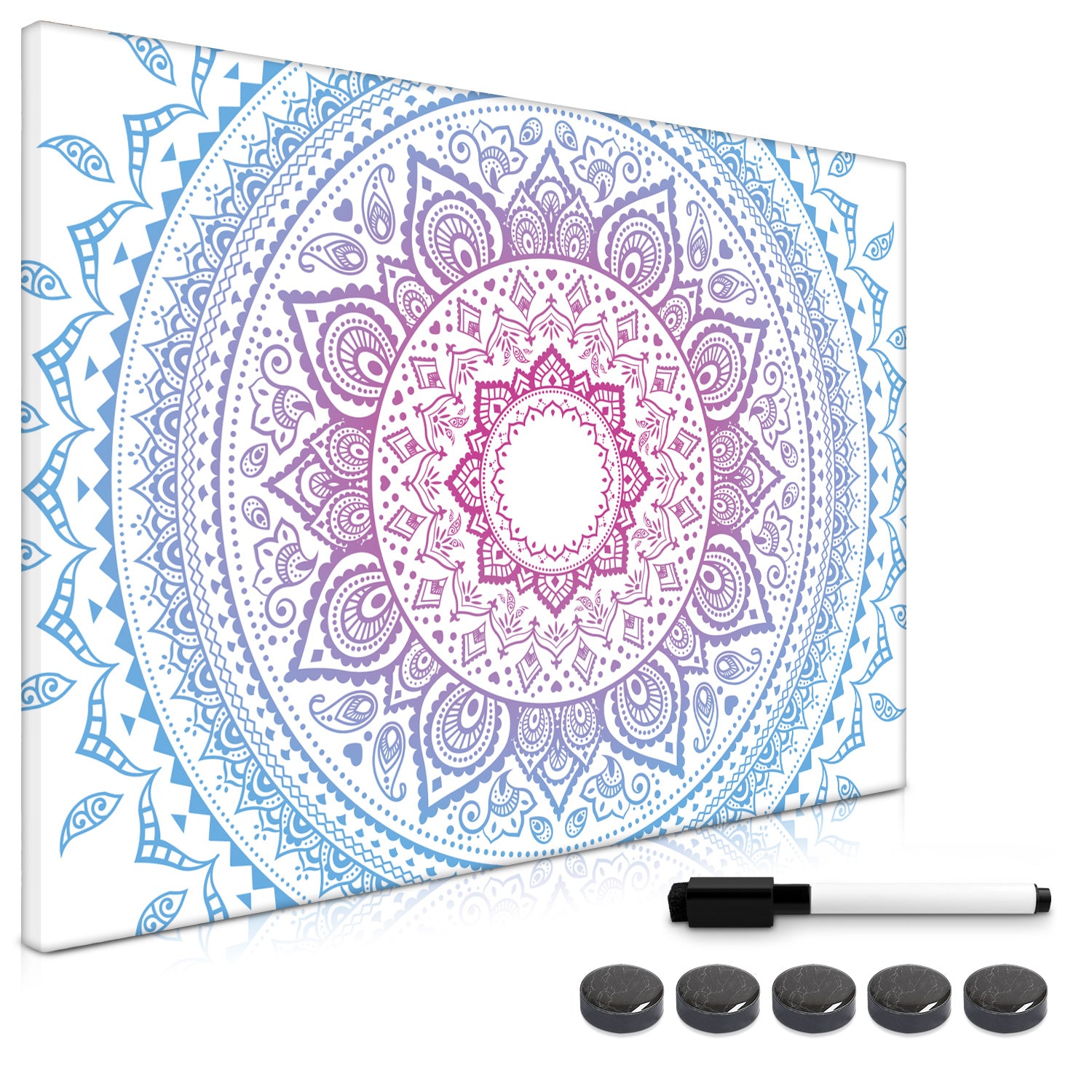 Navaris Magnetic Memo Board - Μαγνητικός Πίνακας Ανακοινώσεων - 40 x 60 cm - Design Indian Sun - 45365.11