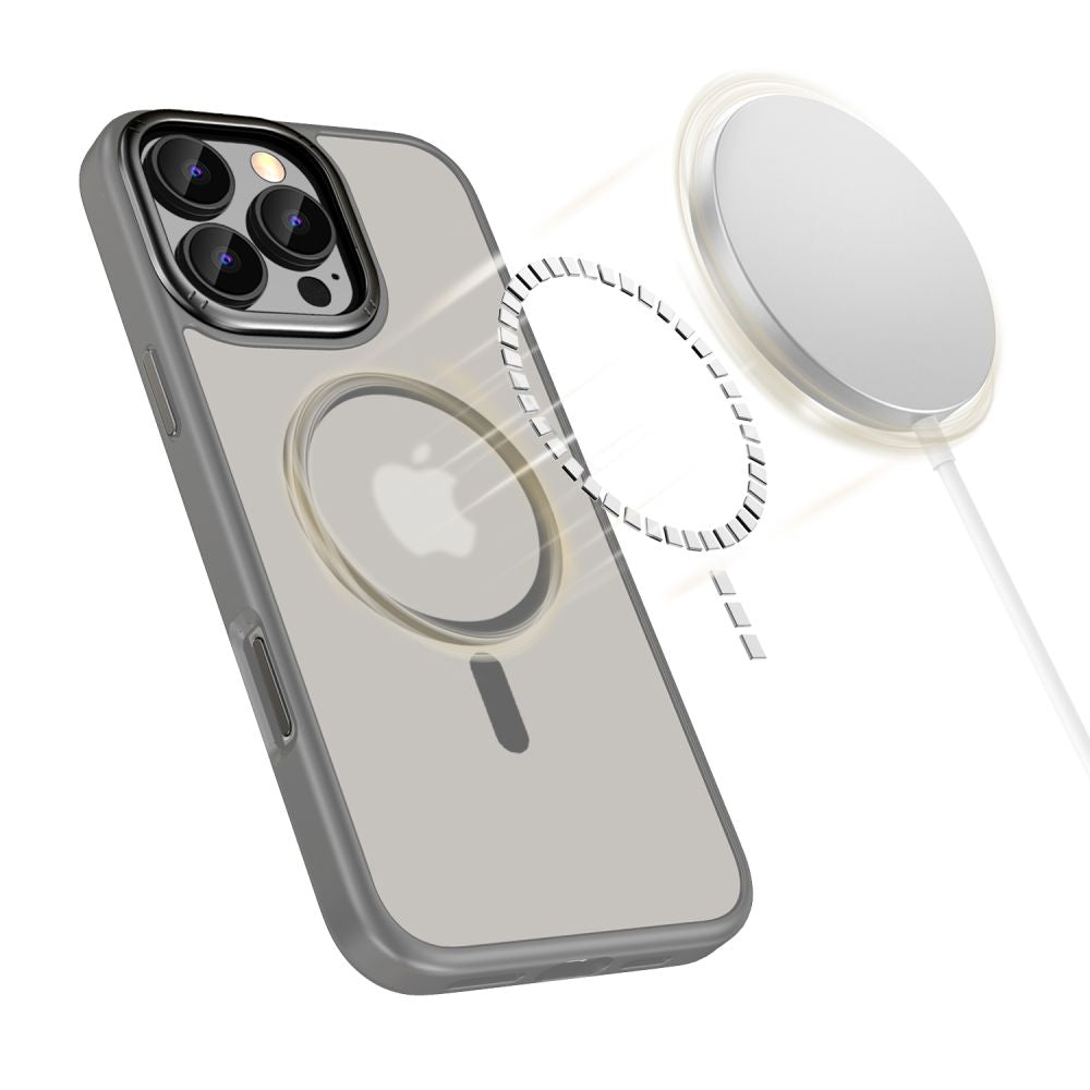 Tech-Protect iPhone 16 Pro MagEdge - Σκληρή Θήκη με Πλαίσιο Σιλικόνης και MagSafe - Titanium / Gunmetal