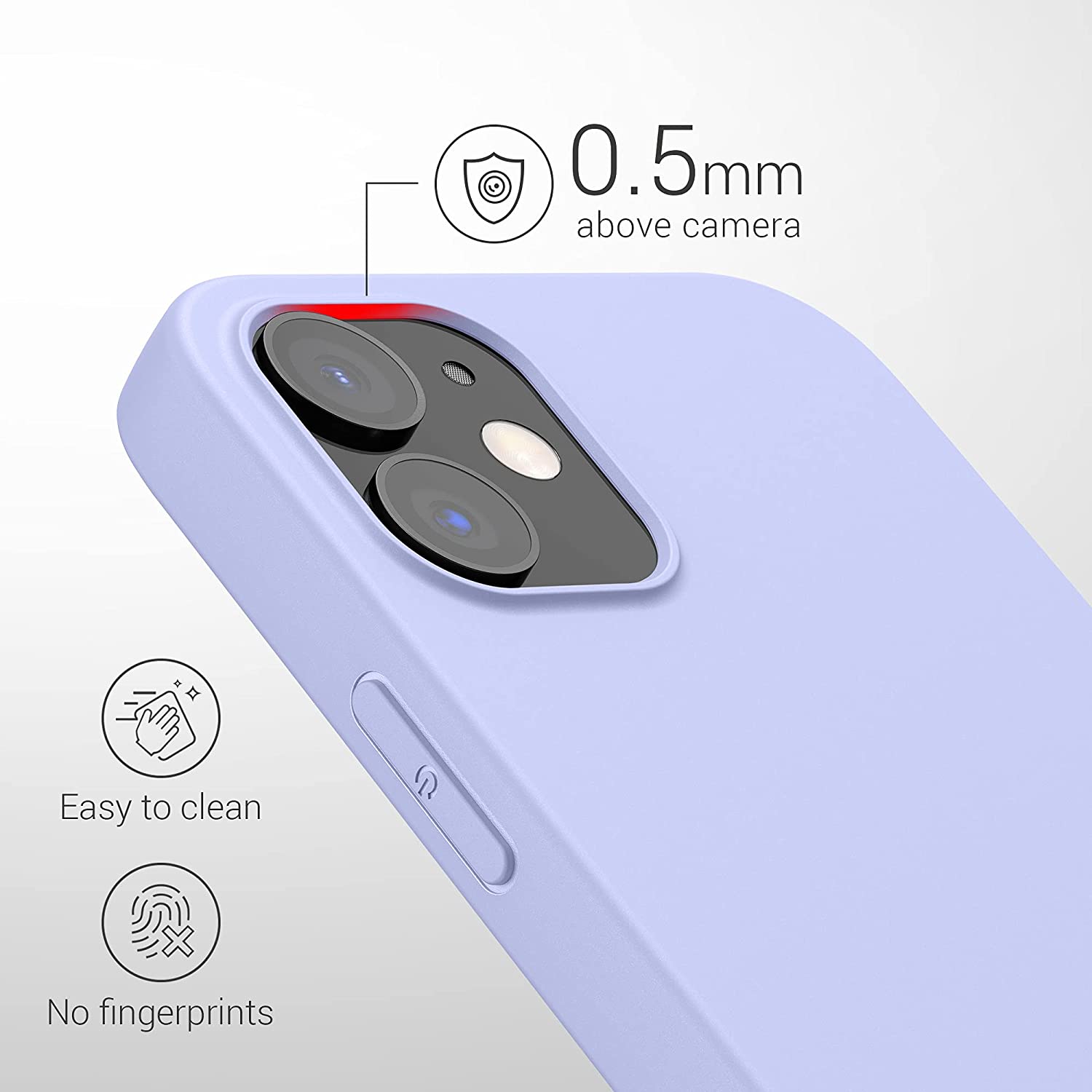 KW iPhone 12 / iPhone 12 Pro Θήκη Σιλικόνης TPU - Pastel Lavender - 53938.139