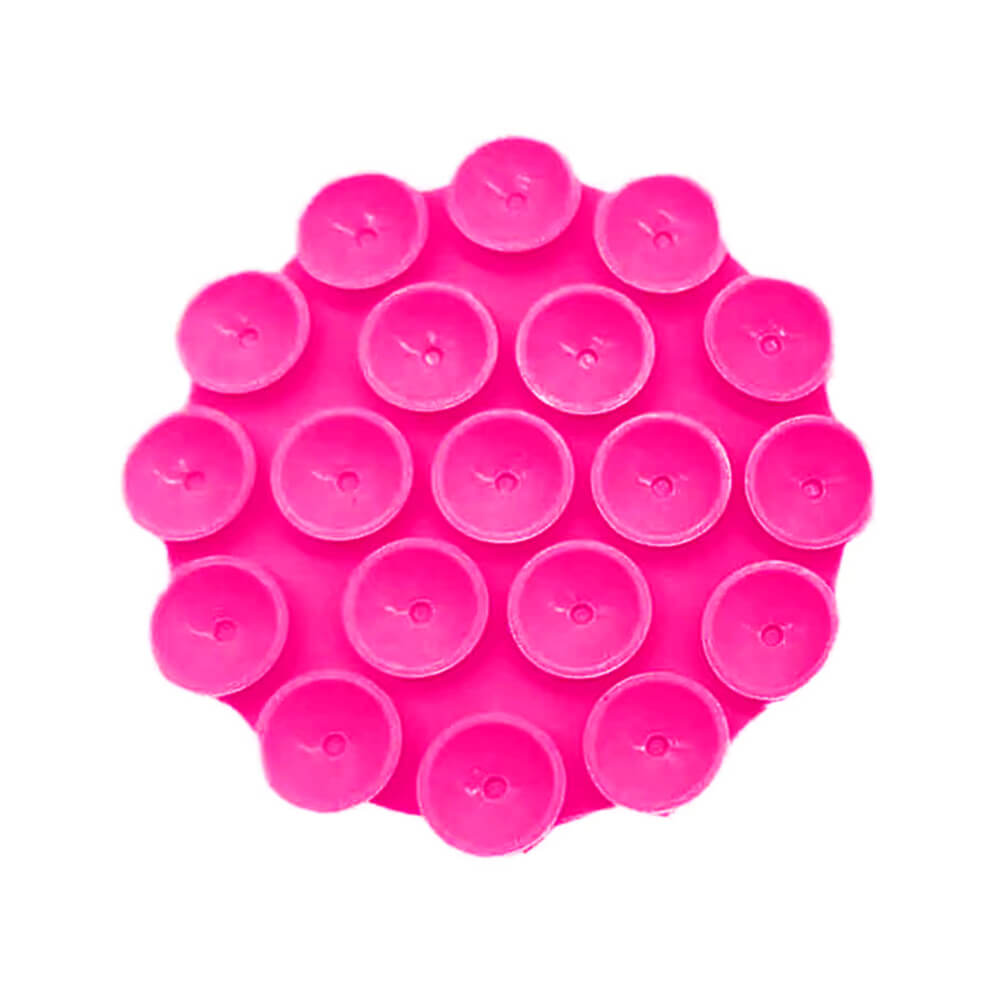 Techsuit Phone Holder Αξεσουάρ Στερέωσης Κινητού με Ενσωματωμένες Βεντούζες - Round Shape - Pink