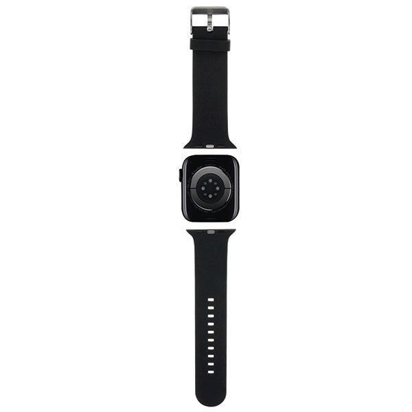 Karl Lagerfeld Λουράκι Apple Watch 2 / 3 / 4 / 5 / 6 / 7 / 8 / 9 / SE - 38 / 40 / 41 mm 3D Rubber Karl Head Λουράκι Σιλικόνης - Black - KLAWMSLKNK