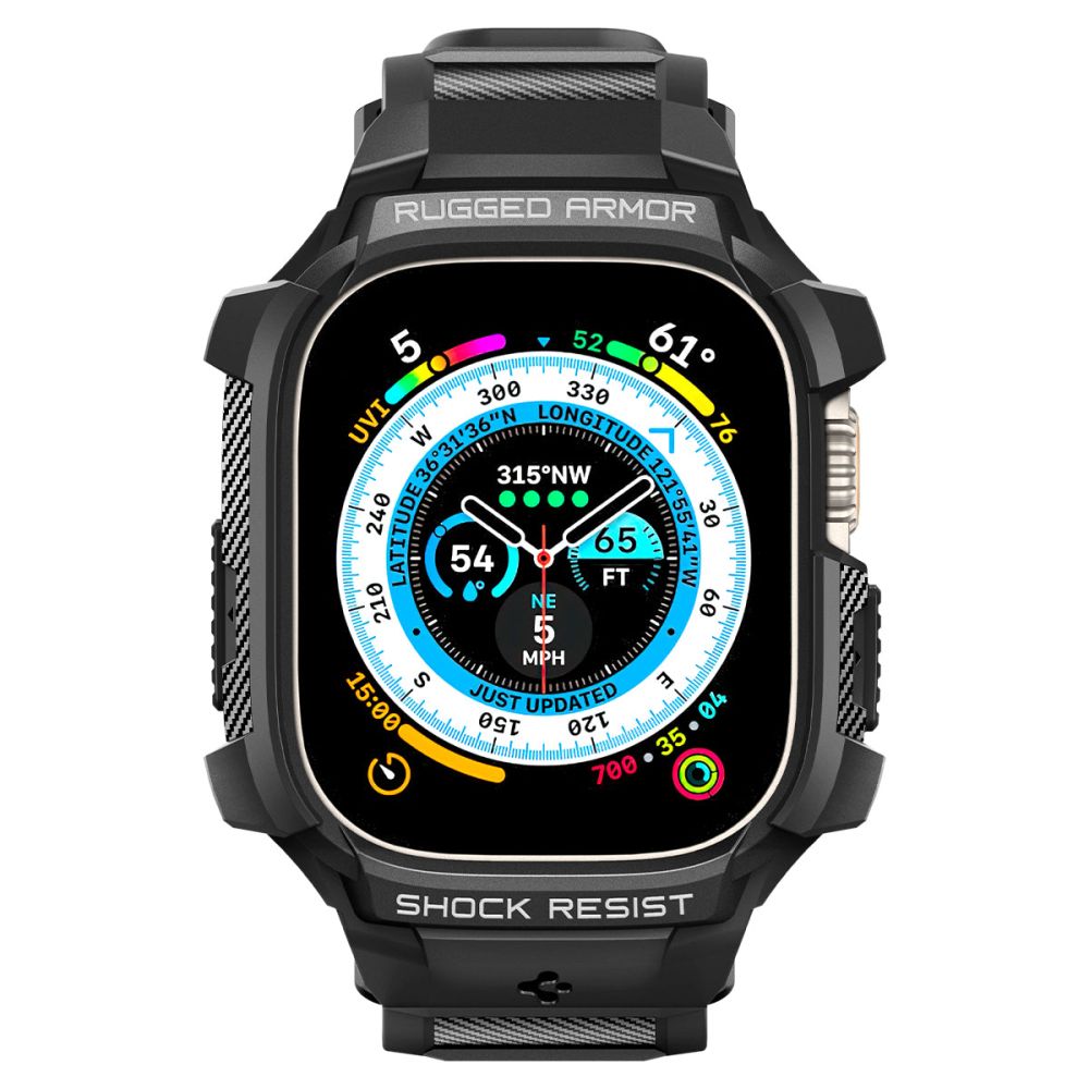 Spigen Λουράκι Apple Watch Ultra (1/2/3) - 49mm Rugged Armor Pro - Black