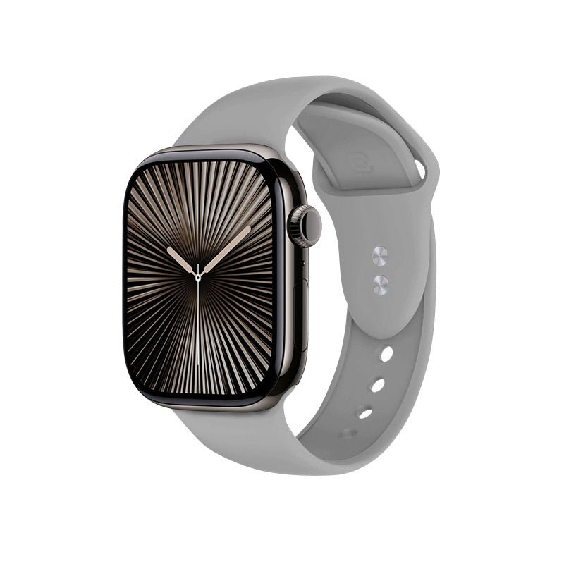 Crong Λουράκι Apple Watch 4/5/6/7/8/9/10/11 - SE (1/2/3) - ULTRA (1/2/3) - 44/45/46/49mm Σιλικόνης - Liquid Strap - Grey