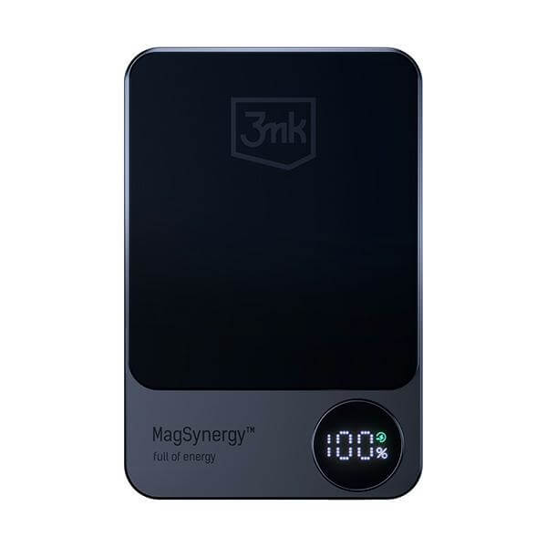 3MK MagSynergy MagSafe PowerBank 5000mAh με 1 Θύρα Type-C και 1 Θύρα Lightning - Black