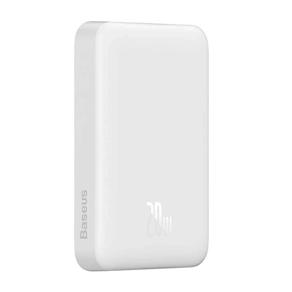 Baseus Magnetic Mini Ασύρματο MagSafe PowerBank 10000mAh 20W με Καλώδιο Type-C to Type-C - White - PPCX070002