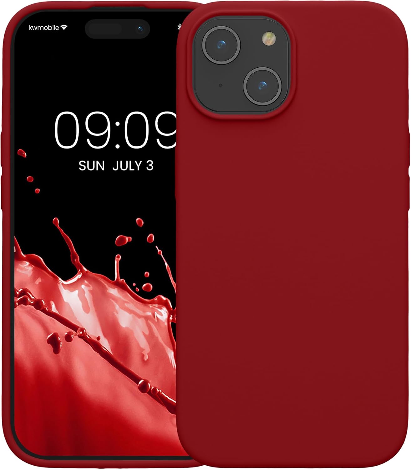KW iPhone 15 Θήκη Σιλικόνης Rubberized TPU - Rhubarb Red
