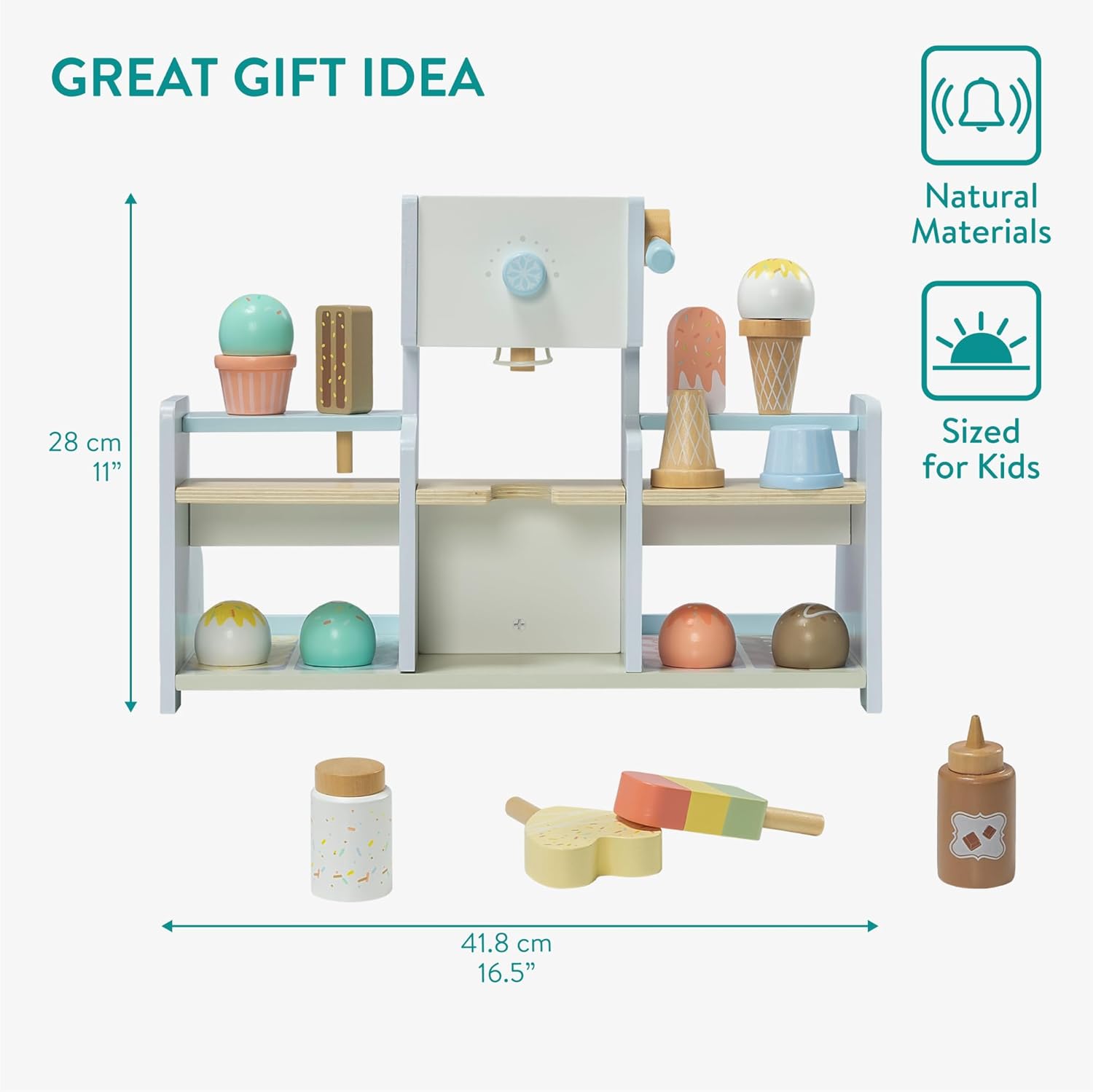 Navaris Ξύλινο Παιχνίδι Παγωτατζίδικo - Multicolor