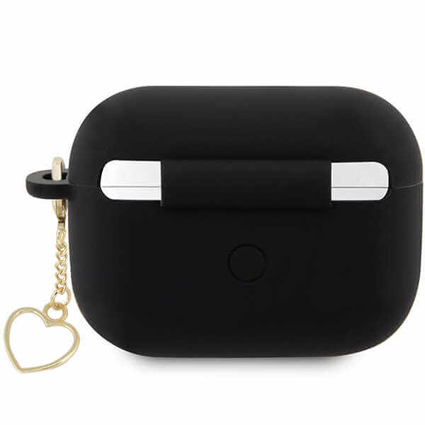Guess AirPods Pro 2 Θήκη Σιλικόνης - Silicone Charm Heart Collection - Black