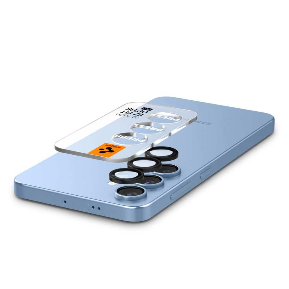 Spigen Samsung Galaxy S25 Optik Pro Glas.TR EZ Fit Αντιχαρακτικό Γυαλί για την Κάμερα - 2 Τεμάχια - Black
