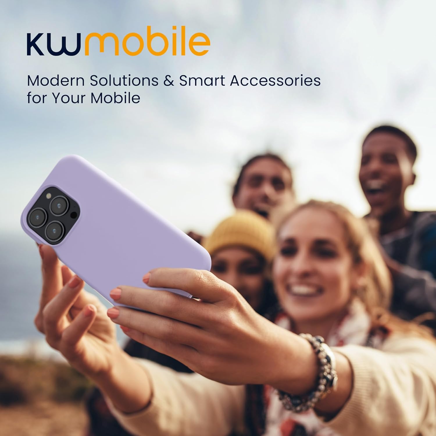 KW iPhone 16 Pro Θήκη Σιλικόνης Rubberized TPU - Lavender