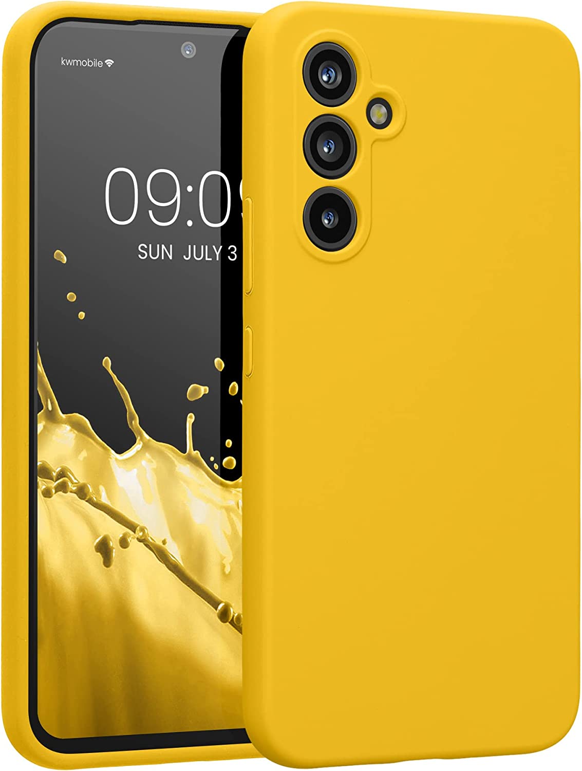 KW Samsung Galaxy A54 5G Θήκη Σιλικόνης Rubberized TPU - Radiant Yellow - 60795.165