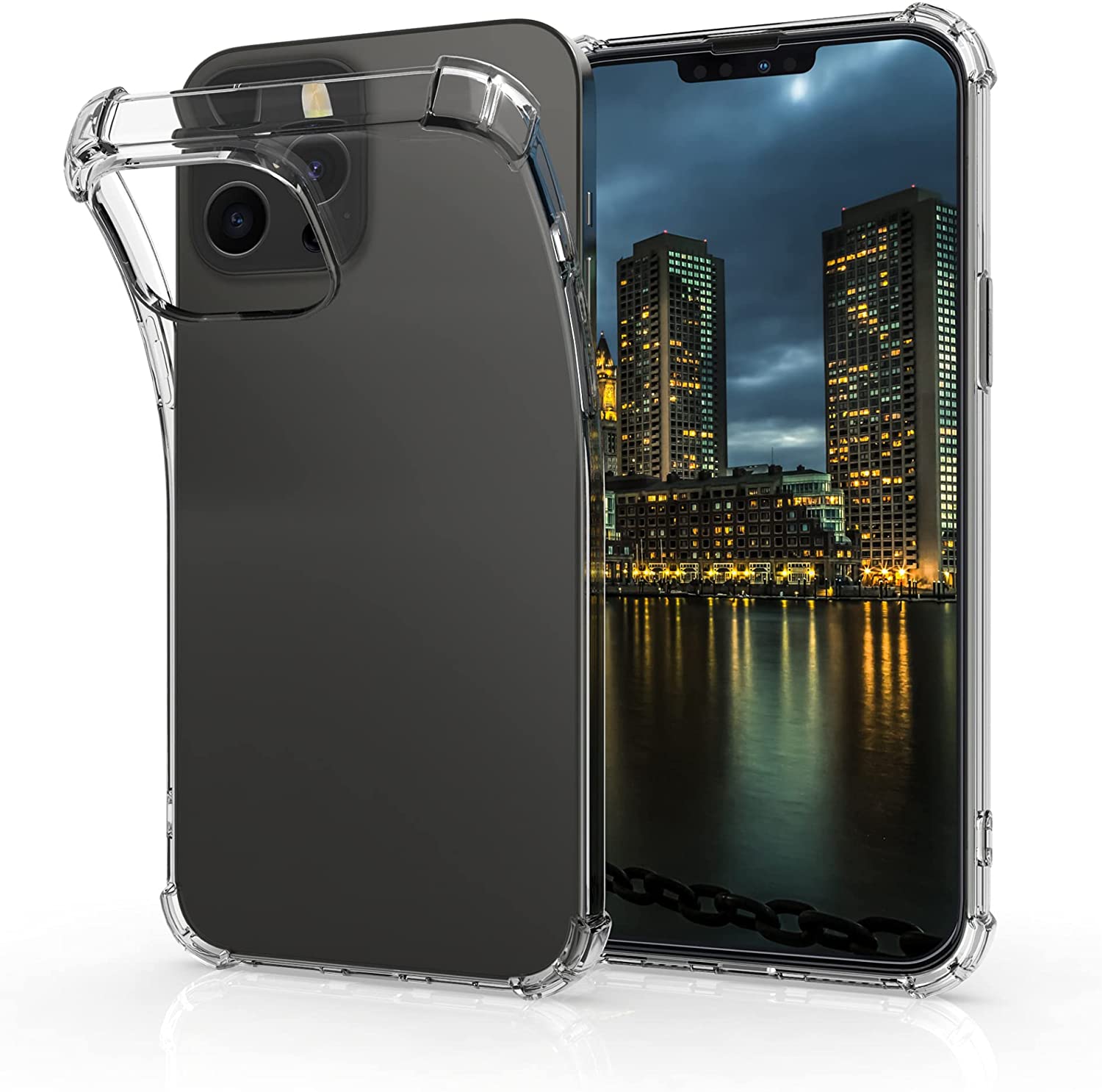 KW iPhone 13 Pro Max Θήκη Σιλικόνης TPU με Ενισχυμένες Γωνίες - Διάφανη - 55973.03