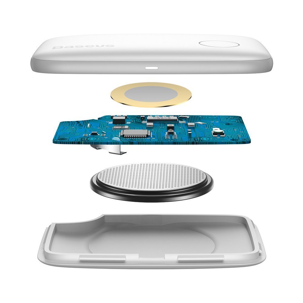 Baseus T2 Mini Ropetype Anti - loss Device - Αντικλεπτική Συσκευή με Λουράκι - White - ZLFDQT2 - 02