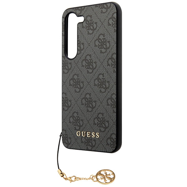Guess Samsung Galaxy A55 5G - 4G Charms Collection - Θήκη με Επένδυση Συνθετικού Δέρματος - Black - GUHCSA55GF4GGR