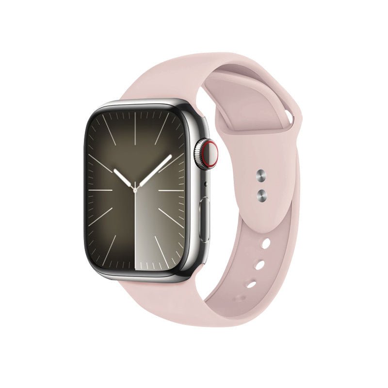 Crong Λουράκι Apple Watch 4/5/6/7/8/9/10/11 - SE (1/2/3) - ULTRA (1/2/3) - 44/45/46/49mm Σιλικόνης - Liquid Strap - Sand Pink
