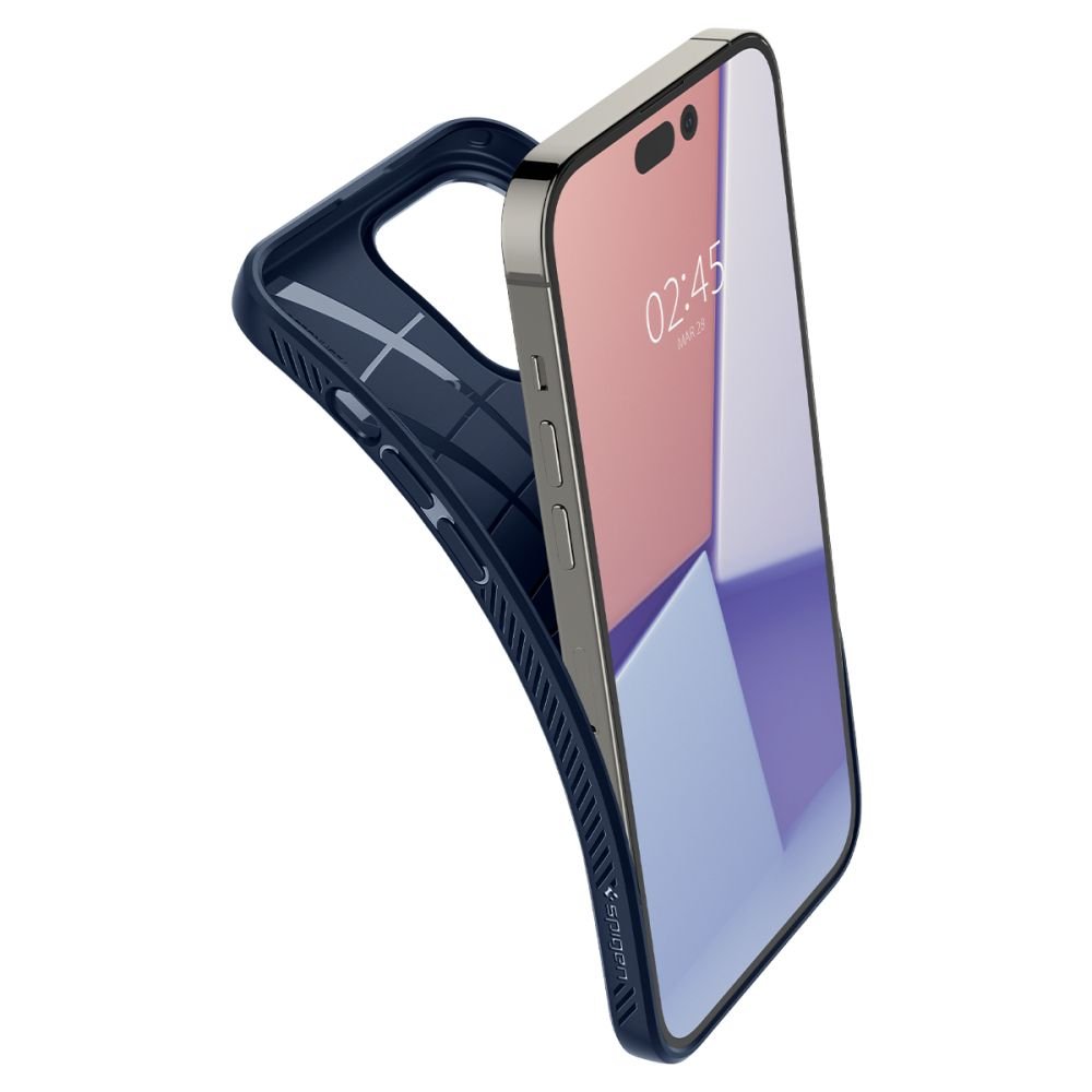 Spigen iPhone 14 Pro Max Liquid Air Θήκη Σιλικόνης - Navy Blue
