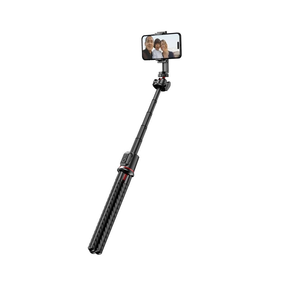 Tech - Protect L07S Ασύρματο Selfie Stick με Τρίποδο με Εύκαμπτα Πόδια και Τηλεχειριστήριο Bluetooth - Black