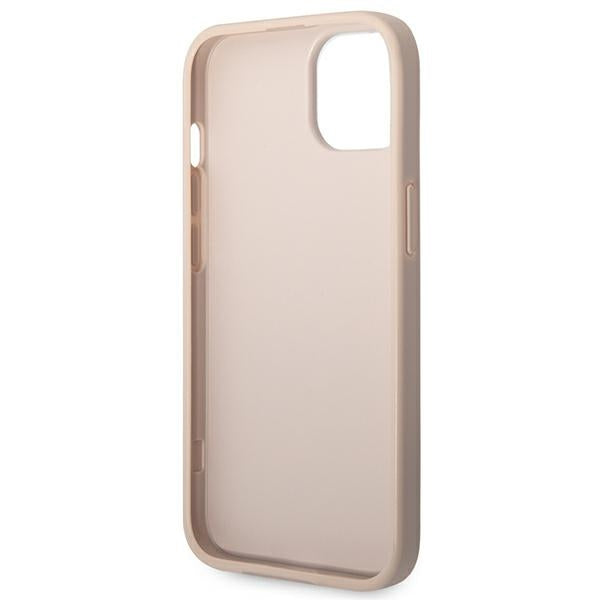 Guess iPhone 14 4G Saffiano Θήκη με Επένδυση Συνθετικού Δέρματος - Pink - GUHCP14SG4GFPI