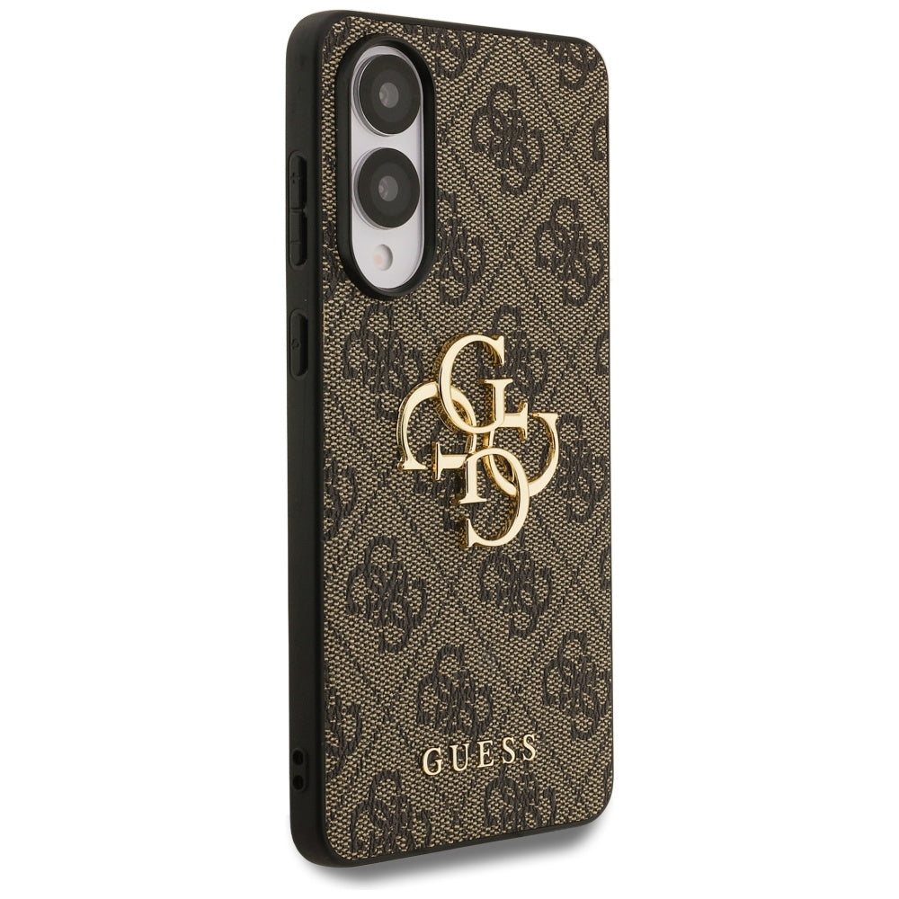 Guess Samsung Galaxy S25 Edge - Big 4G Logo Classic Logo - Σκληρή Θήκη με Επένδυση από Οικολογικό Δέρμα - Brown - GUHCS25E4GMGBR